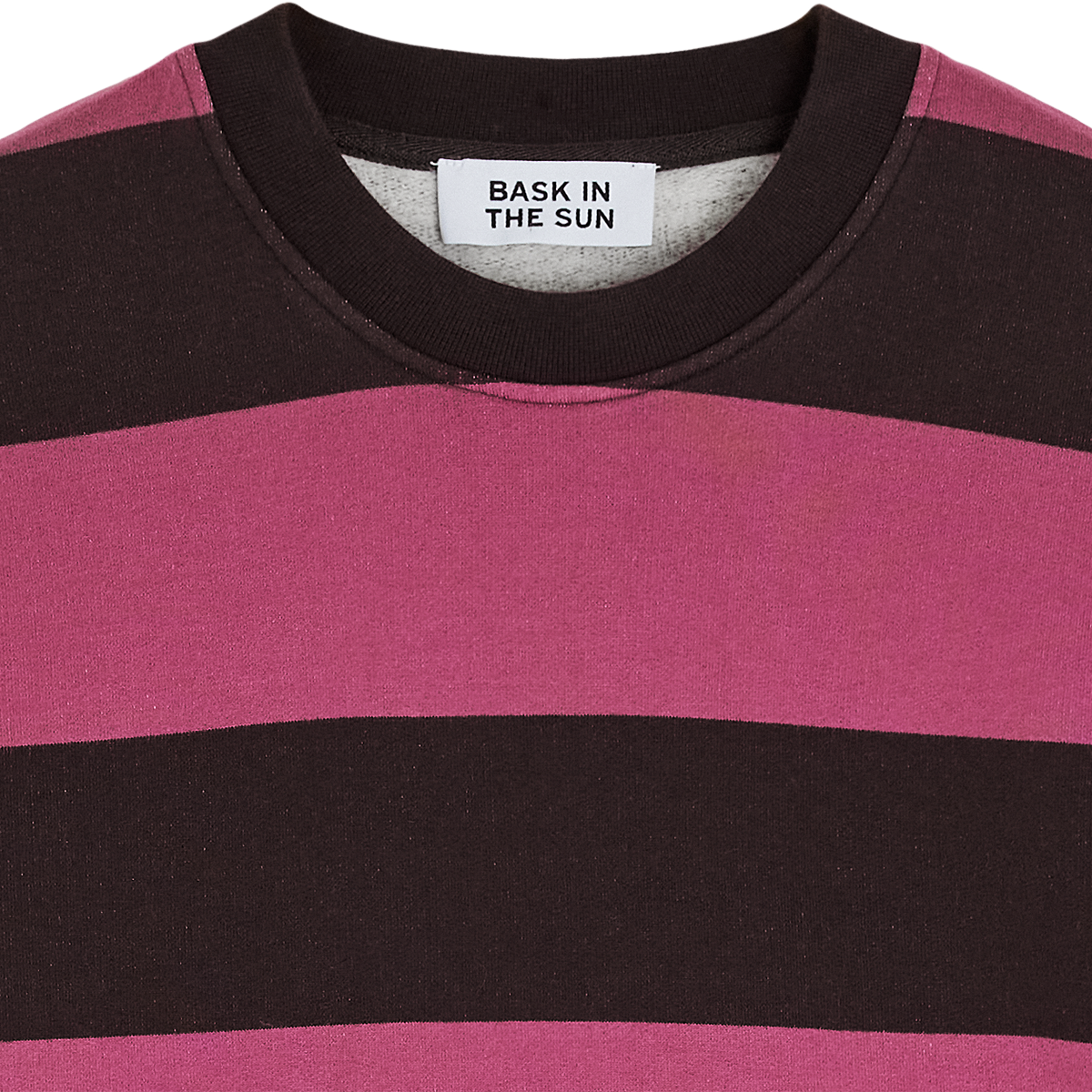 Bask in the Sun Esker Sweat Rosewood Herren Pullover gestreift braun